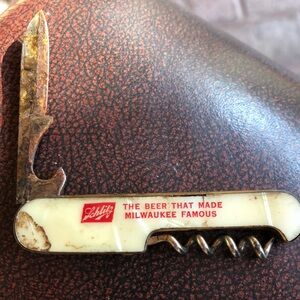 Vtg ambassador USA Schlitz beer marketing knife